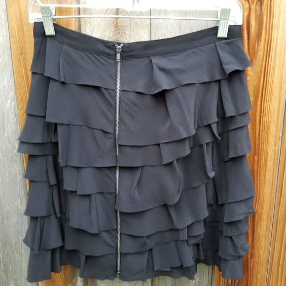 Club Monaco Tiered Silk Mini Skirt - Picture 2 of 5